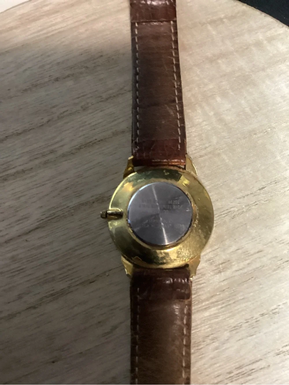 Levi's Gold-Tone Case White Dial Brown Leather Strap Wristwatch